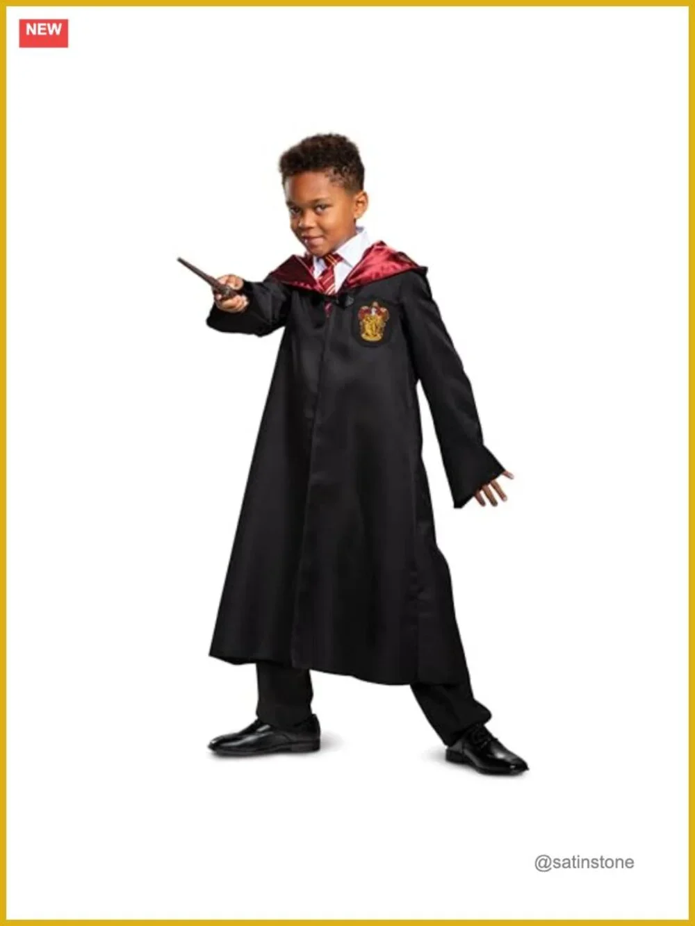 Harry Potter Gryffindor Robe Costume Kids Dress Up Wizard Cloak Cosplay